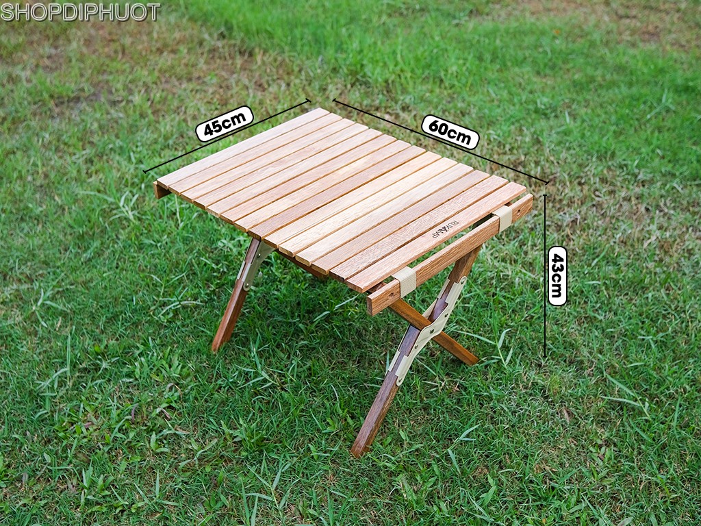 bàn gỗ cuộn dã ngoại Rukamp